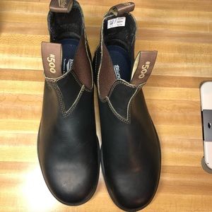 Men’s size 9 blundstone 500 black/brown boots!